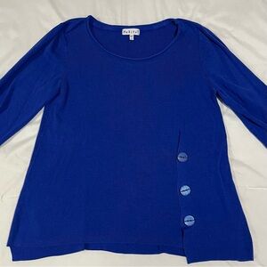 Habitat Cotton Viscose Button Knit Sweater Casual Blue Womens Size S Small